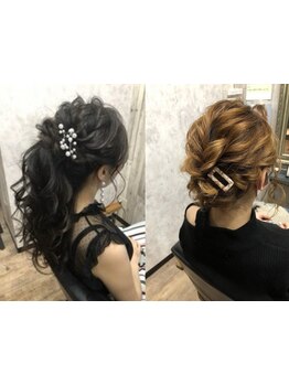 結婚式、卒業式、お呼ばれ、女子会など大切な日のヘアセット＆メイクはお任せ！【ヘアセット￥5500】