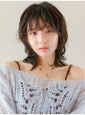 動きのあるレイヤーウルフ×アッシュブラウン
