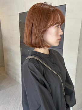 ヘアー アイス ルーチェ(HAIR ICI LUCE) ブリーチなしダブルカラーで作るオレンジ/落合