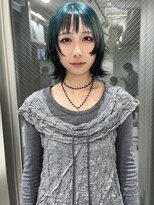 ニューヨークニューヨーク 三宮駅前店(NYNY)&nbsp;ウルフカット×グリーンルーツカラー