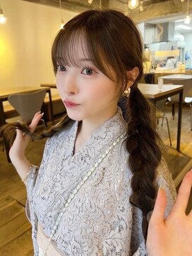 髪質改善＊斜め前髪グレージュカラー＊美髪【Zina渋谷本店】