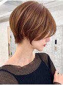 三鷹レイヤーカット韓国ダブルカラー顔周り前髪カットボブ