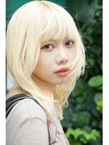アンブル リュクス 池袋(amble luxe)&nbsp;ホワイトブロンド×レイヤーボブ