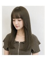 ルノヘアー(Lunohair)&nbsp;髪質改善×韓国風オリーブカラー/小顔カット/秋カラー