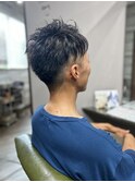 メンズツーブロックショート