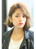 グランジボブ×ハイトーンベージュ