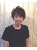 エアーインスフレヘアサイドパートアッシュブラック