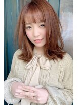 【shige】アッシュブラウンネオウルフ毛先パーマ外ハネボブ