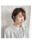 ひし形ショート×アッシュブラウン