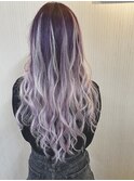 シールエクステ　ラベンダーグラデーション×ハイライト☆