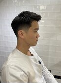 ビジネスかきあげローフェード外国人スタイル