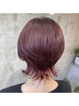 ニコア 千葉(nicoa) 艶ボルドー/フェミニティピンク/ウルフヘア[千葉/千葉駅]