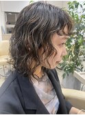 ミディアム×ニュアンスウェーブ