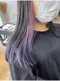 ベージュ×インナーカラー_薄めパープル_個性_60