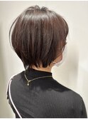 絶壁解消・小顔前下がりショートボブ