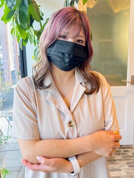 アンドファインヘアービューティー(AND FINE hair beauty) アンブレラカラー×ピンク、ベージュ