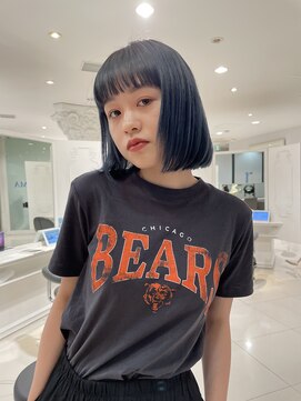 エアー 青山(AIR) ブルーヘア/青髪ボブ/10代20代