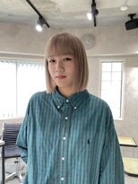 ハイプ(HYPE)&nbsp;【藤沢横浜】ミルクティーベージュ/ブロンドボブ/金髪ハイトーン