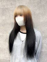 オズ 梅田店(OZ)&nbsp;ホワイトルーツカラー/スーパー人毛エクステ50枚