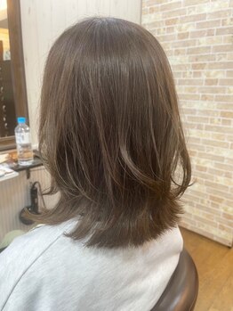 ライムヘアービューティフィー(Lime hair beautify)の写真/[ハーブ白髪染め+カット]【理想の髪色を諦めない】透明感とツヤ重視で表情まで若々しい雰囲気に[花園]
