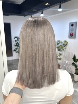 ペレ 栄店(PELE) デザインカラー/レイヤーカット/ウェットヘア/オリーブベージュ