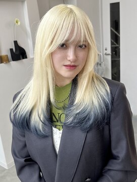 リヴ ウメダ(LIV umeda) ホワイトブロンド/裾カラー/ブリーチ/トリプルカラー【梅田】