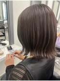 アッシュグレー トリートメント ボブ 艶カラー