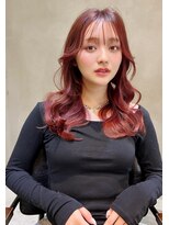 ロジッタ(ROJITHA)&nbsp;【ROJITHA原宿表参道】韓国風レイヤー×レッドピンク