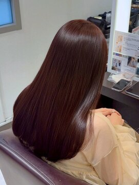 ソシエ 山陽姫路店 ダークブラウン×ツヤロングストレート