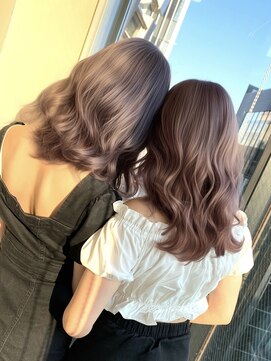 アマトウキョウスマートサロン(AMA TOKYO×Smart Salon) ラベンダーグレージュ　チェリーレッド　ハイトーン