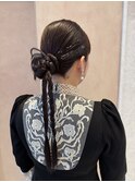 【中里恵梨】ヘアセット/カチモリヘア/結婚式ヘア/ロング/20代