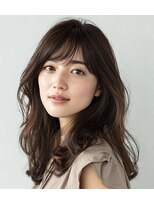 フラッグ(flag) ココアグレージュ×レイヤーミディ|柔らか艶髪スタイル