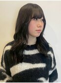 透明感カラー アッシュ 艶髪 顔周りカット 20代 髪質改善 暗髪