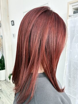 グレイス ヘア デザイニング(GRACE hair designing) ▼ブリーチ×赤▼