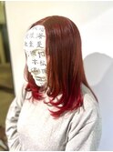 【coma中野】艶っぽレッドハイライトカラー