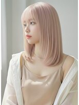 ティファ 自由が丘店(Tiffa)&nbsp;ピンクベージュ×ダブルカラー。水光肌カラーで叶える旬の透明感