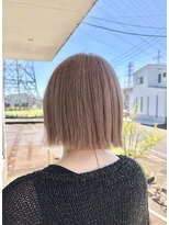 アメイジングヘアー 美沢店(AMAZING HAIR)&nbsp;ブリーチカラー×ミルクティーベージュ×ミニボブ