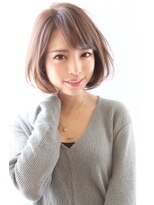 大人可愛いひし形ボブ耳かけワンカールボブ３０代４０代５０代