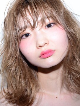 アルバム 銀座(ALBUM GINZA) ベージュミディ_フレンチボブネイビーカラー_ba239922
