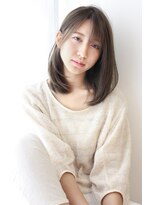 クラン 岡本(Chlan)&nbsp;透明感グレージュ★ナチュラルモードのミディアムヘア