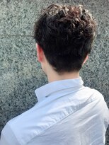 ヘアーアンドメイク エイダ(hair&make eida) メンズアッシュパーマスパショートかき上げヘア20代30代