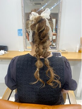 ネイロ 錦糸町(NeiRo) 結婚式ヘアセット　ポニーテールツイン