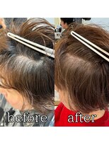 ヘアアンドメイク ニューヨーク ニューヨーク 長岡天神店(Hair&Make NYNY)&nbsp;白髪ぼかしリタッチカラー×シルバーベージュ