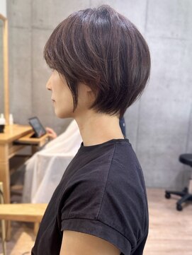 セイドット オモテサンドウ(Say. omotesando) say.こなれミディ前髪イメチェンショートミルクティーベージュ