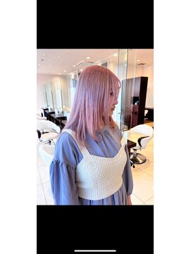 アース コアフュールボーテ 長野稲田店(EARTH coiffure beaute) ナチュラルベージュ_ヨシンモリ_顔周りレイヤー_レイヤーカット