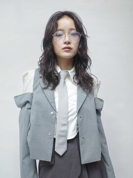 マッシュ 北堀江(MASHU) ラフな抜け感 ロングレイヤー ウェーブヘア