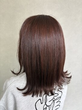 ティピ(tipi) ブリーチなし透明感ピンクブラウンカラー☆宿里沙也香