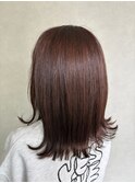 ブリーチなし透明感ピンクブラウンカラー☆宿里沙也香