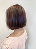 マゼンタ×白髪ぼかしハイライト