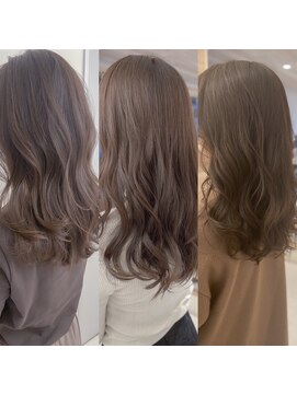 チョビー 銀座(chobii) 道村　グレージュ　オリーブグレージュ　バイオレット